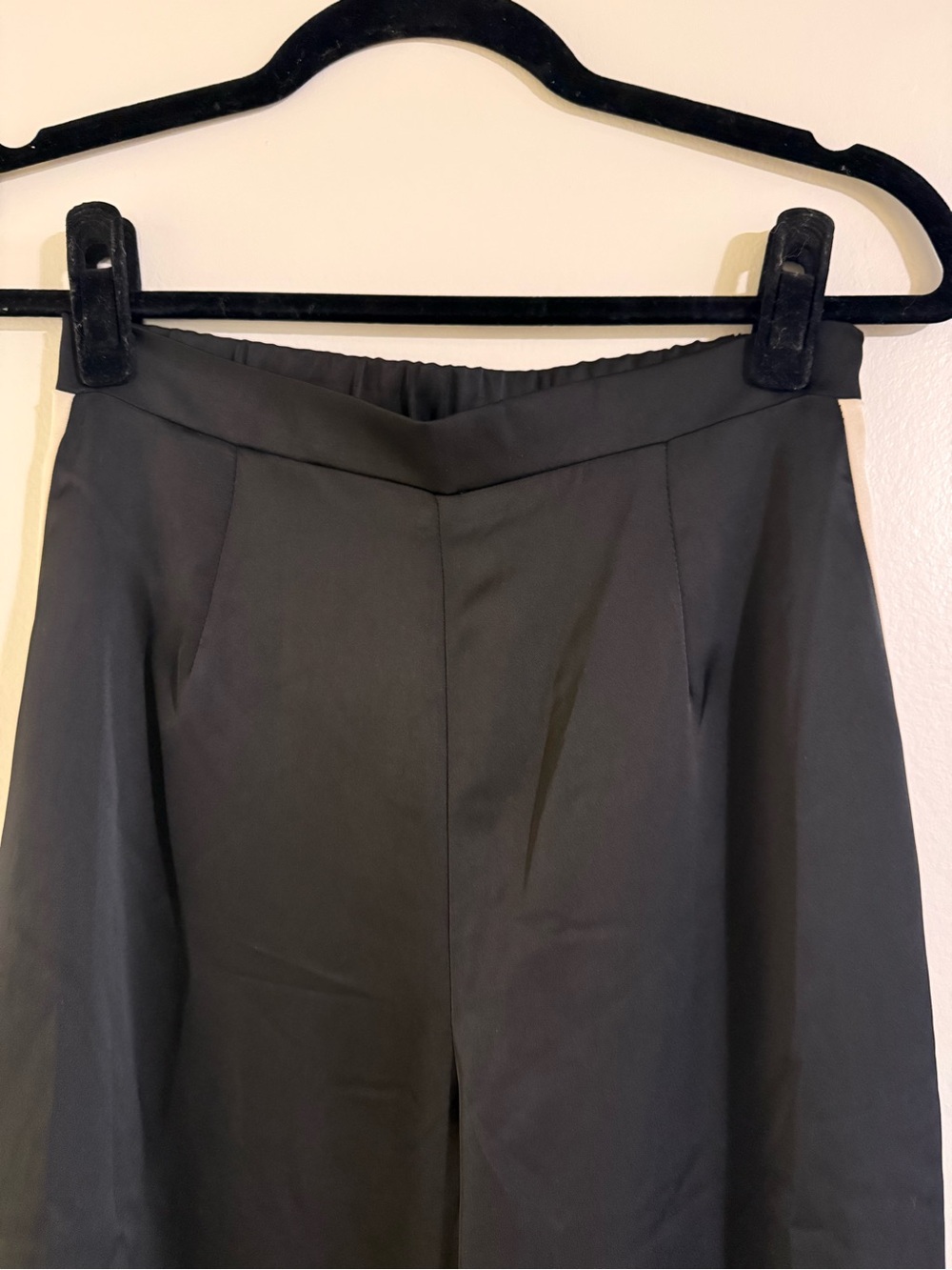 NWT Seven Wonders Wide Leg High Waist Turner Pant Black/Sand - Picture 5 of 16